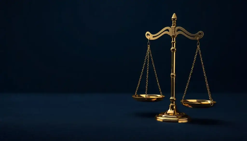 Cartão de crédito com a balança da justiça