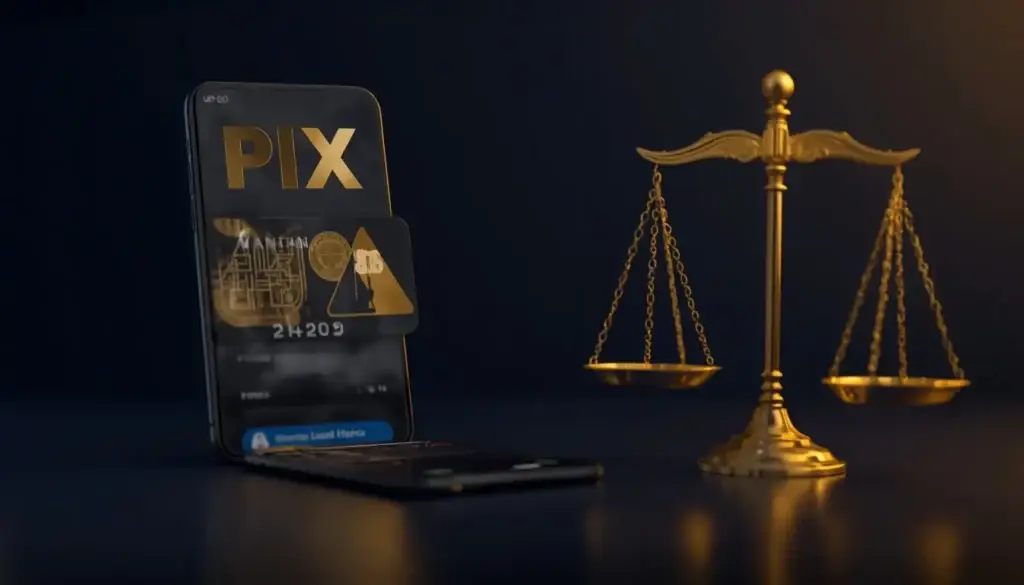 Símbolo do PIX com smartphone