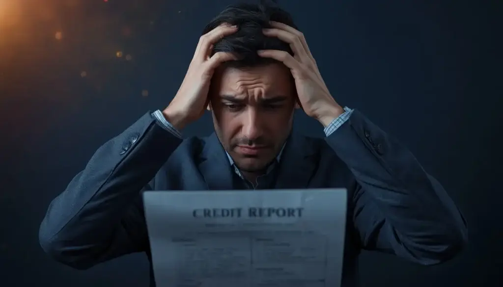 Pessoa estressada analisando relatório
